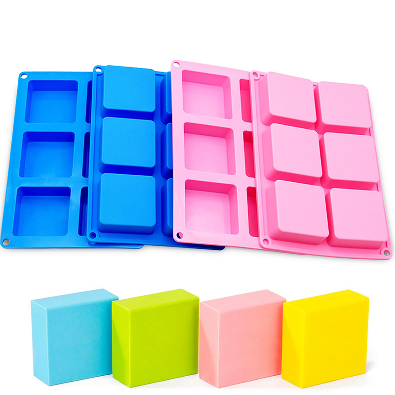 Eco Soap - Moldes cuadrados de silicona antiadherente de