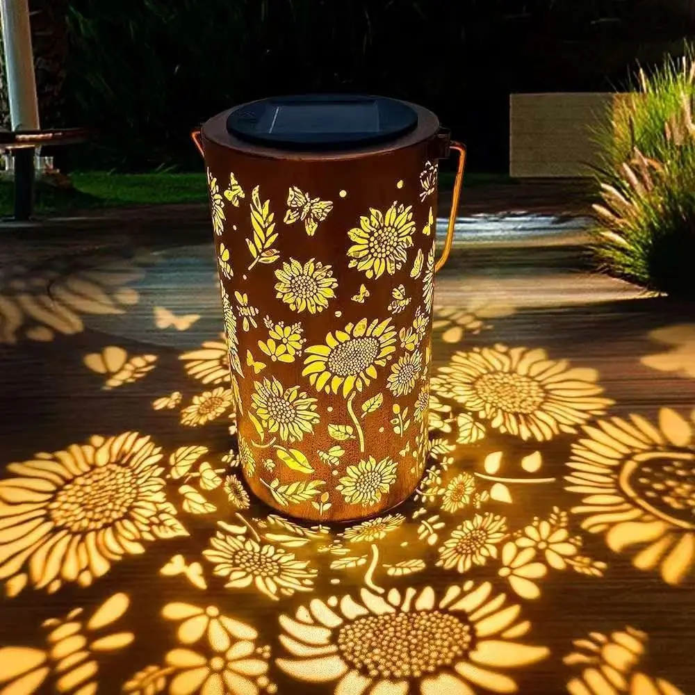 Solar Garden Light - Lámpara Solar de Girasol para Jardín,