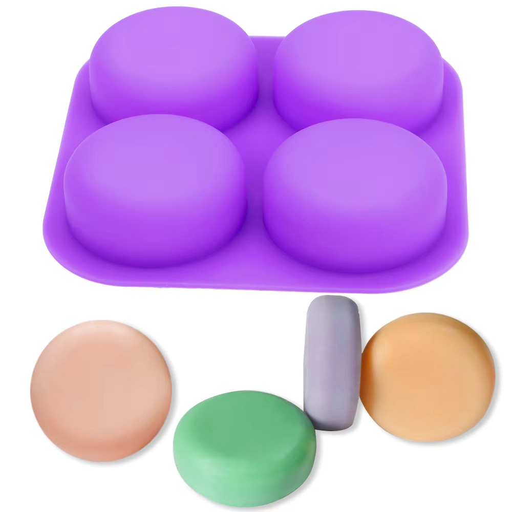 Eco Soap - 1-2 Moldes de Silicona Redondos Reutilizables