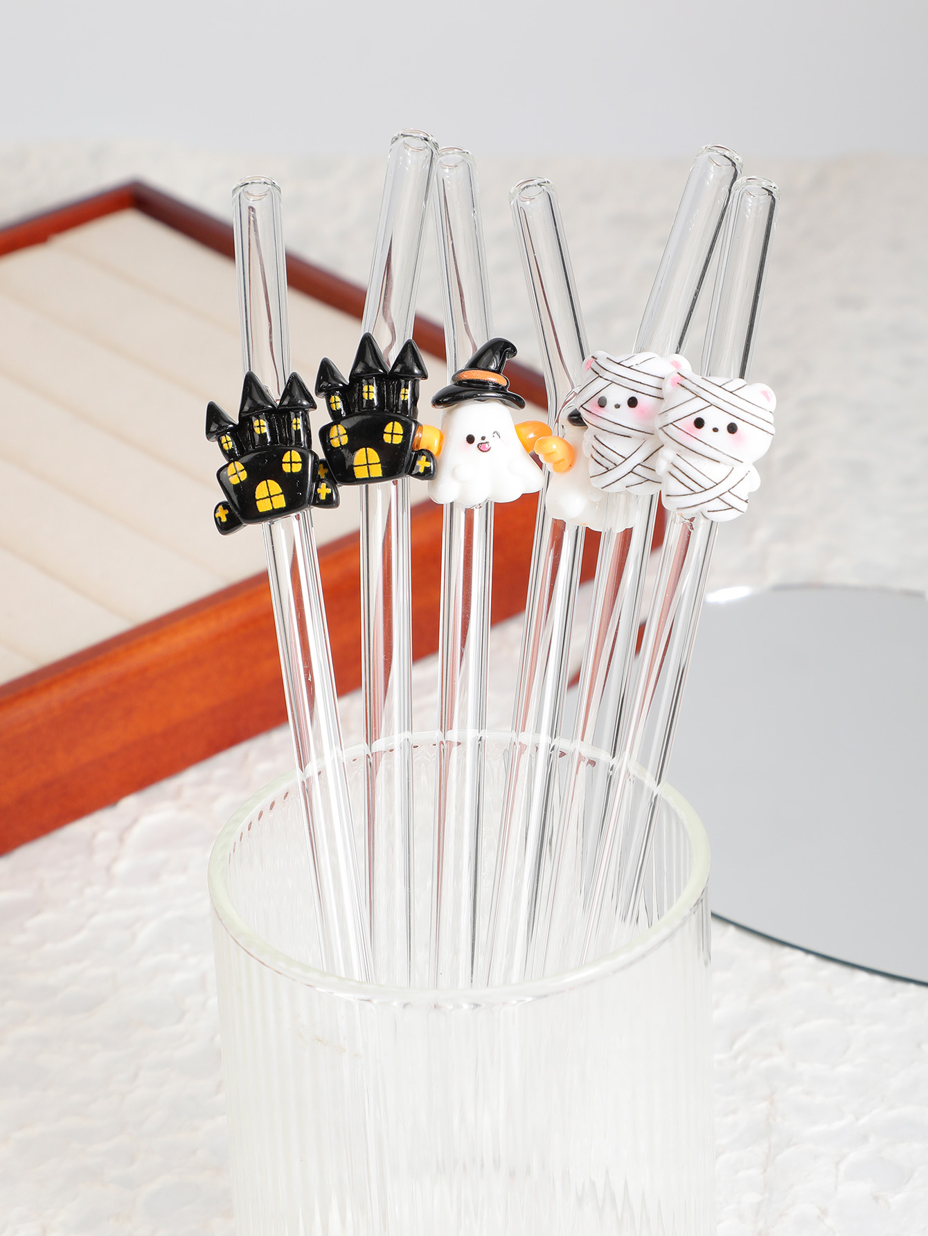 Reusable Straw - 3/6 piezas de pajitas de vidrio