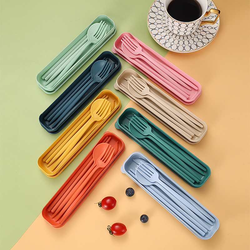Reusable Straw - Juego de 4 utensilios portátiles con