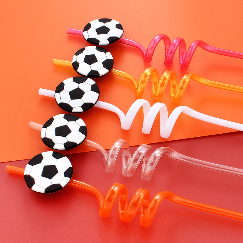 12 pajitas con temática de fút - Reusable Straw reseña y precio