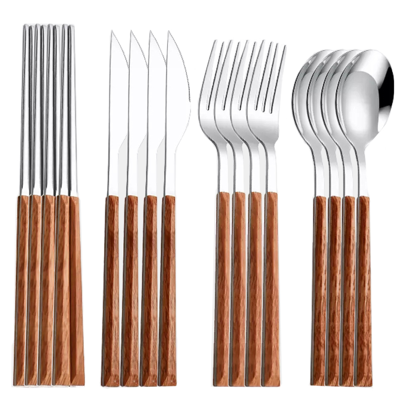 Juego de cubiertos con mango d - Bamboo Cutlery reseña y precio
