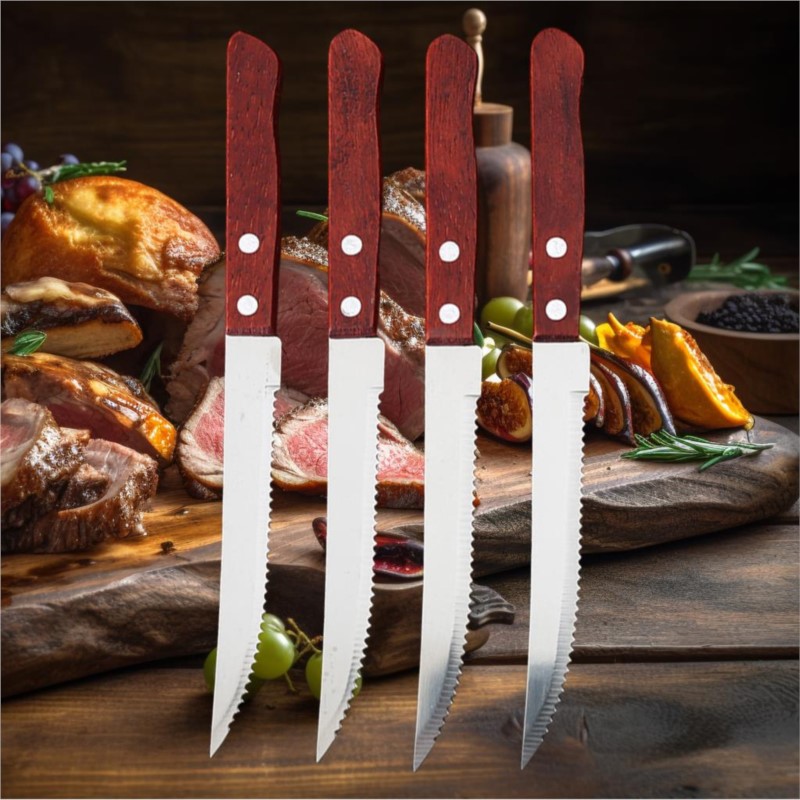 Cuchillo para carne de acero i - Bamboo Cutlery reseña y precio