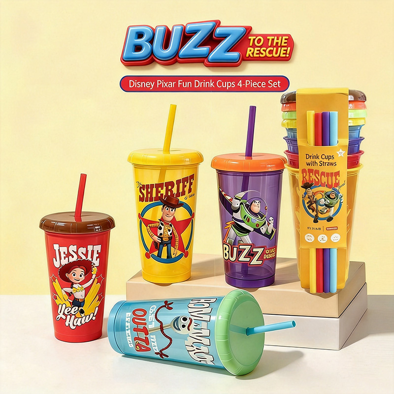 Vasos de Plástico de Toy Story - Reusable Straw reseña y precio