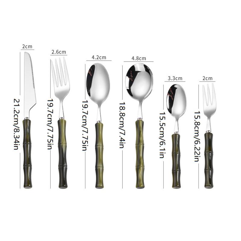 Cubertería de acrílico con man - Bamboo Cutlery reseña y precio